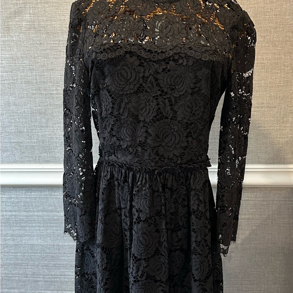 Kate Spade-Elegant Black Lace Dress